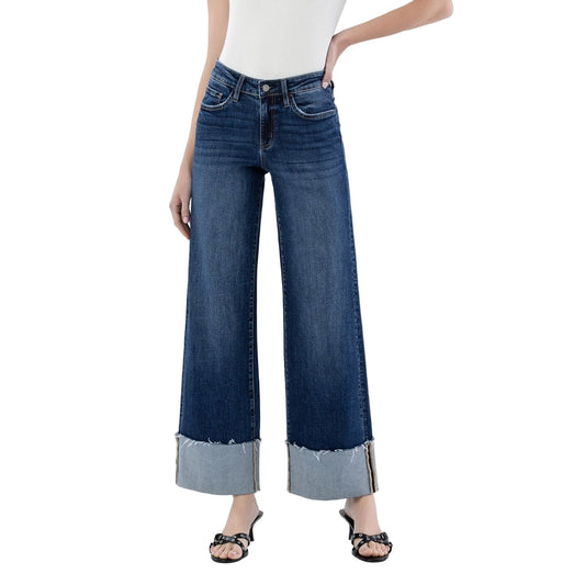 Women's Lovervet High Rise Cuffed Wide Leg Jeans LV1664