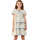 Girl's Hayden Floral Tiered Smocked Contrast Bow Dress GY9535