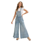 Women's Wide-leg Denim Overall Jumpsuit SW919 - Crazy House Western Wear