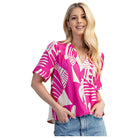 Women's Abstract Print Button Down Blouse TE1221 - Crazy House Western Wear