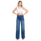 Women's High Rise Comfort Stretch Wide Leg Jeans P1058W-DM - Crazy House Western Wear