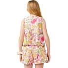 Women's Girls Floral Print Peplum Tank Top GY9567