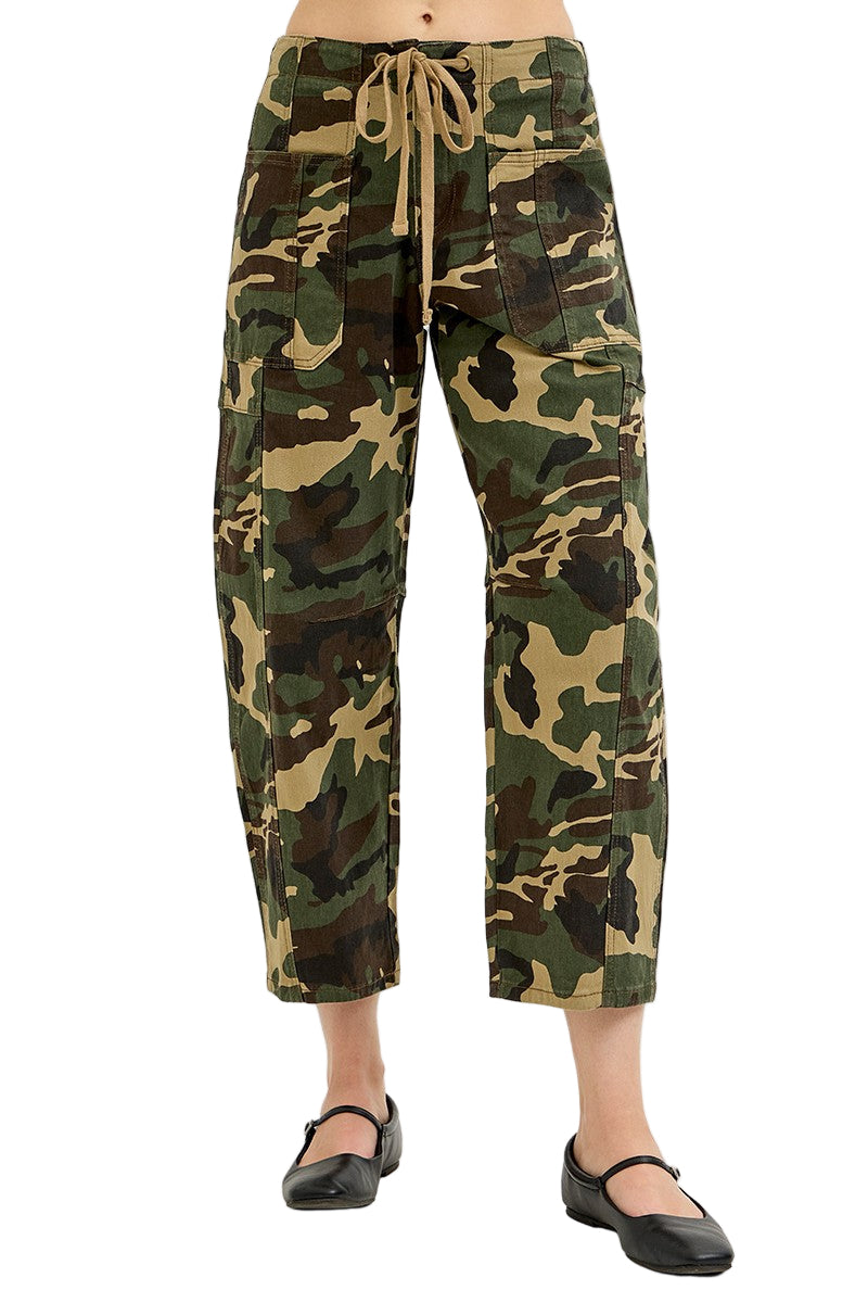 Women's Risen Camo  Mid Rise Barrell Slung Pants PG21258