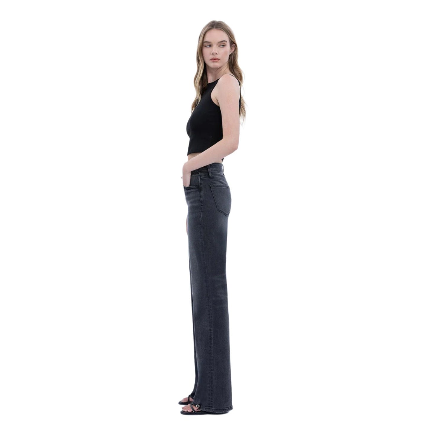 Women's Vervet High Rise Vintage Flare Jeans T6878BK