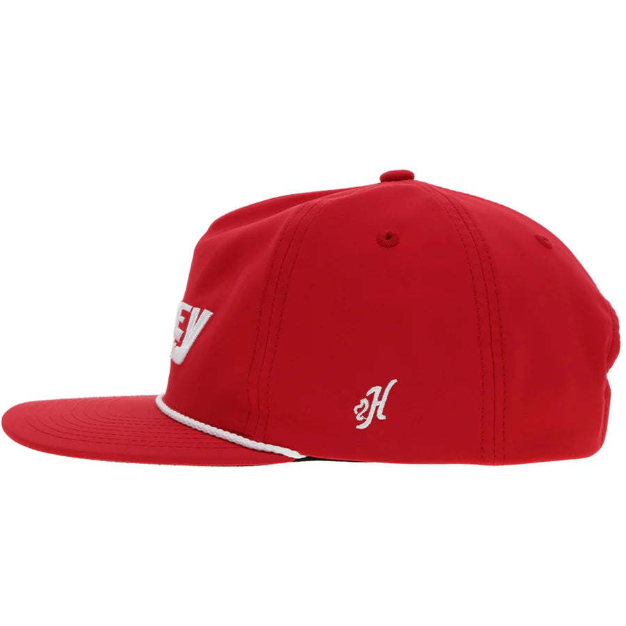 Men's Hooey "White Knuckle" Red and White Cap 2395T-RD - Crazy House Western Wear