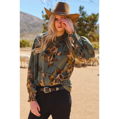 Women's Floral Printed Blouse IT18287