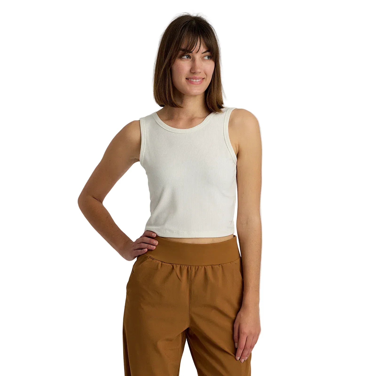 Women's Free Fly Sea Salt Ribbed Bamboo Tank Top WRIBT005