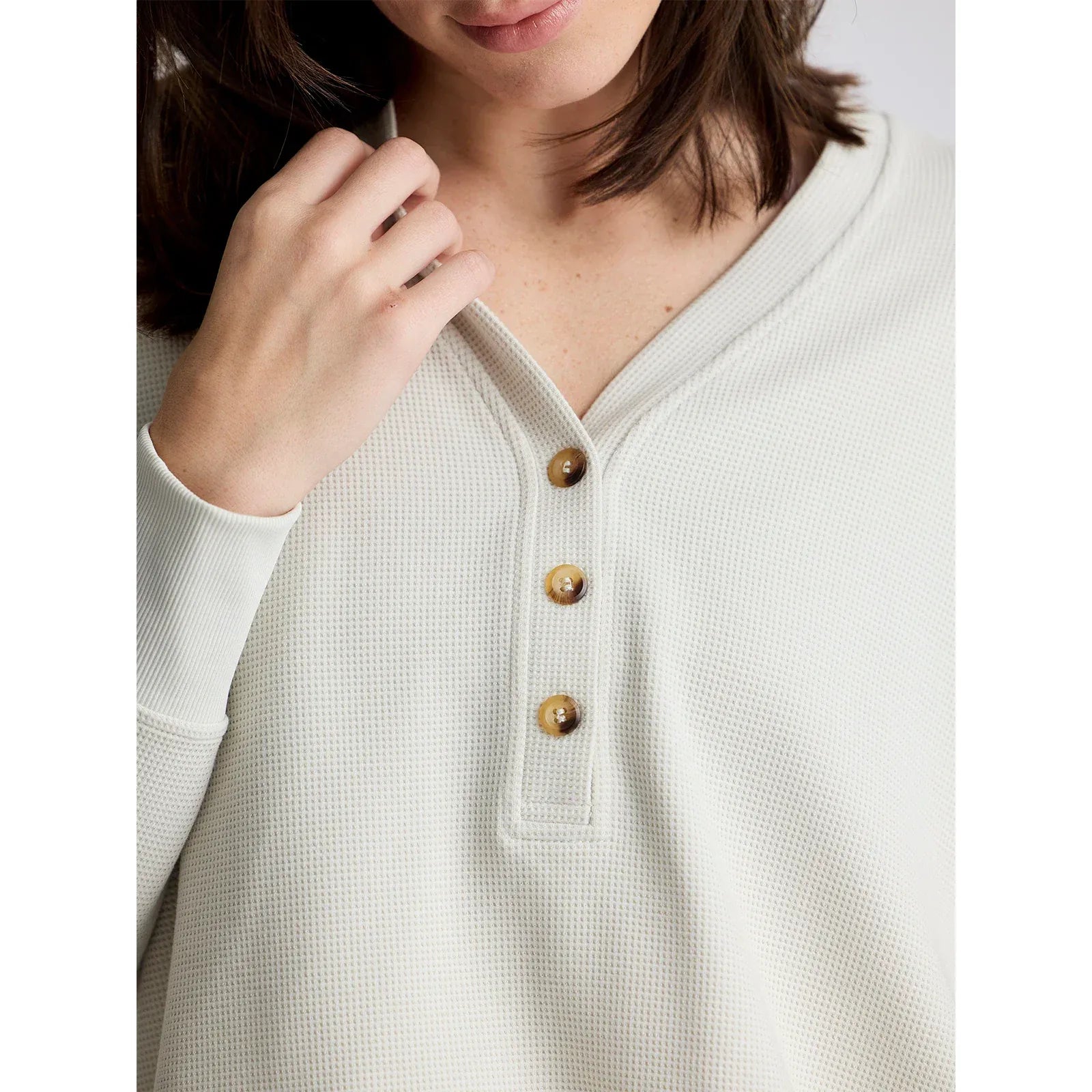 Women's Free Fly Waffle Long Sleeve Henley 