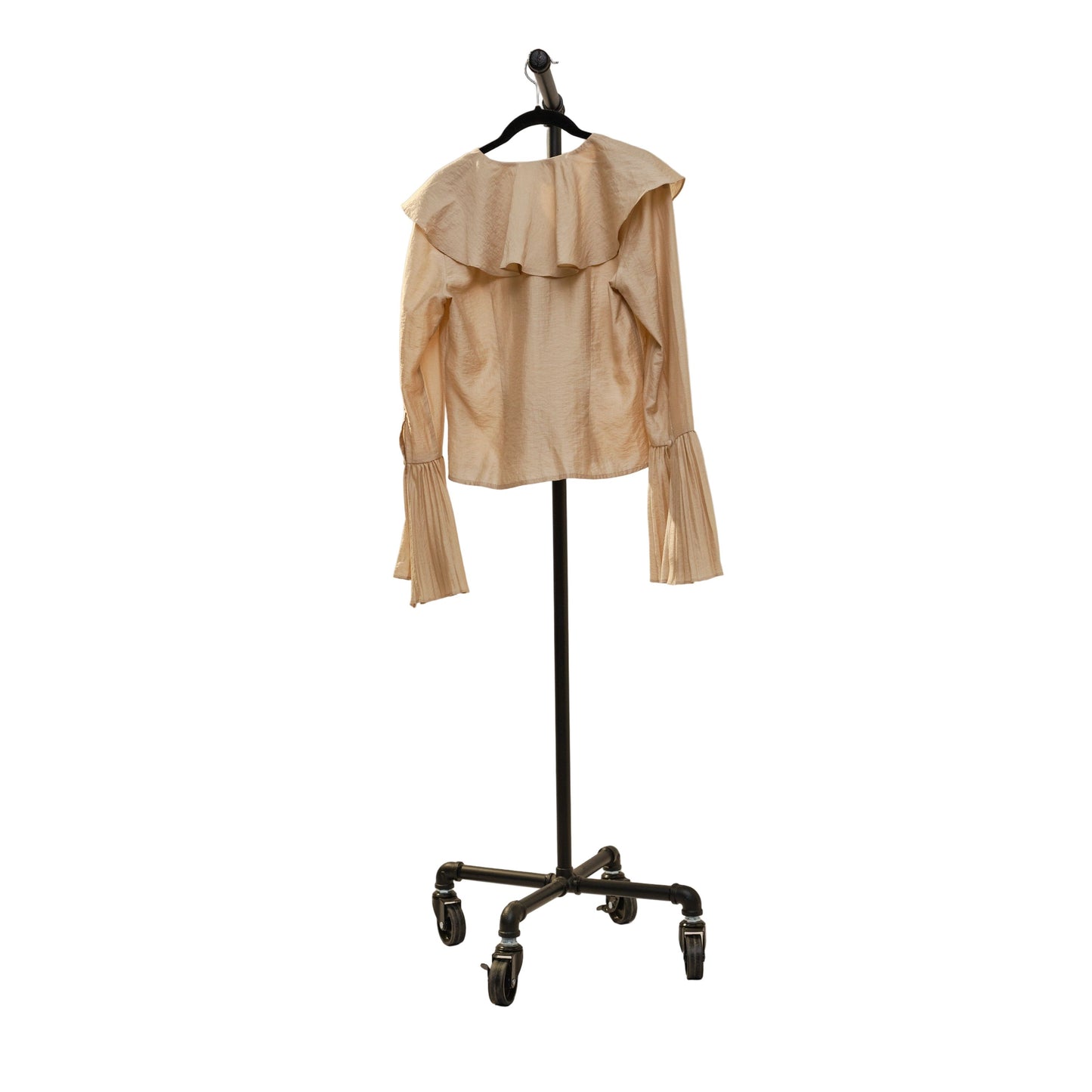 Women's Pleated Ruffle Detail Blouse 37118T