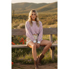 Women's Multi Color Striped Sweatshirt  SNS2022