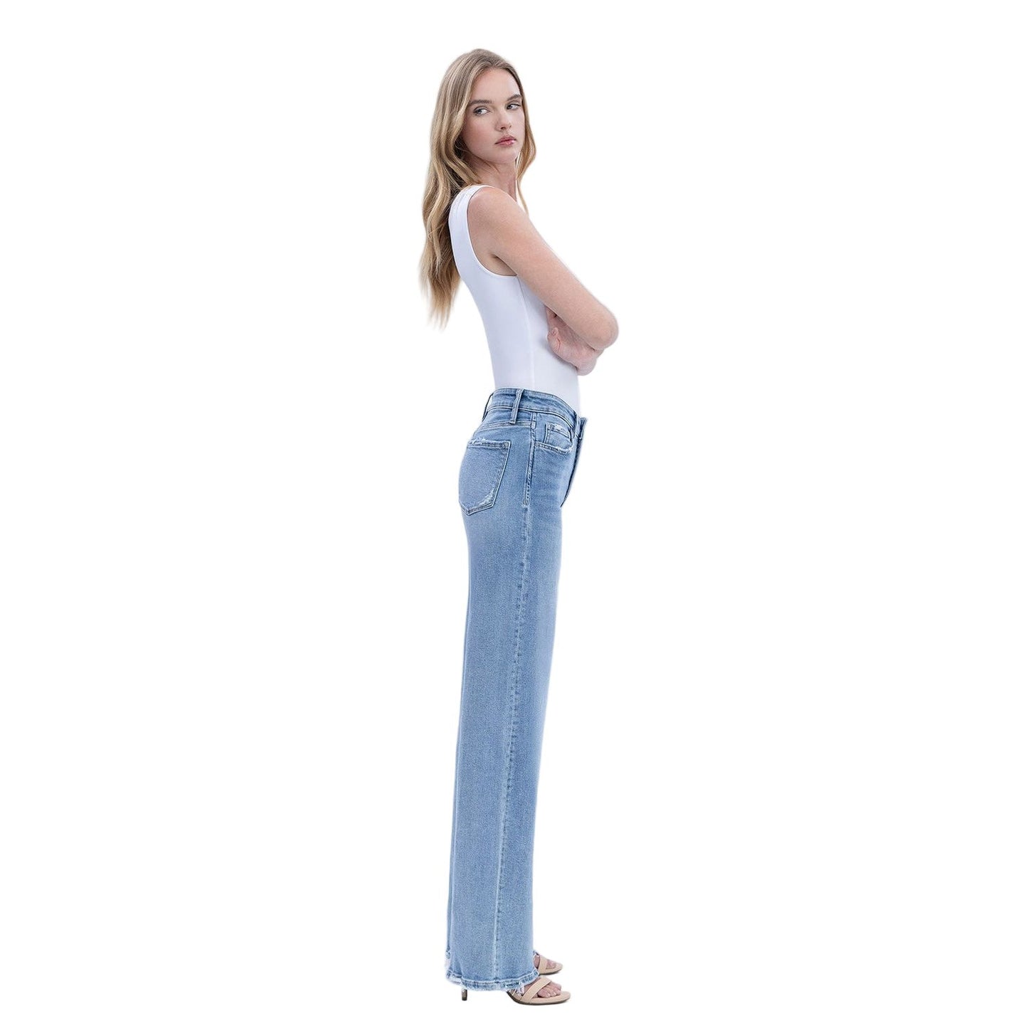 Women's Vervet High Rise Full Length Wide Jeans V3651