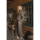 Women's Bayou Dark Woodland Camo Fleece Sweatpants PJ31370-BAYOU