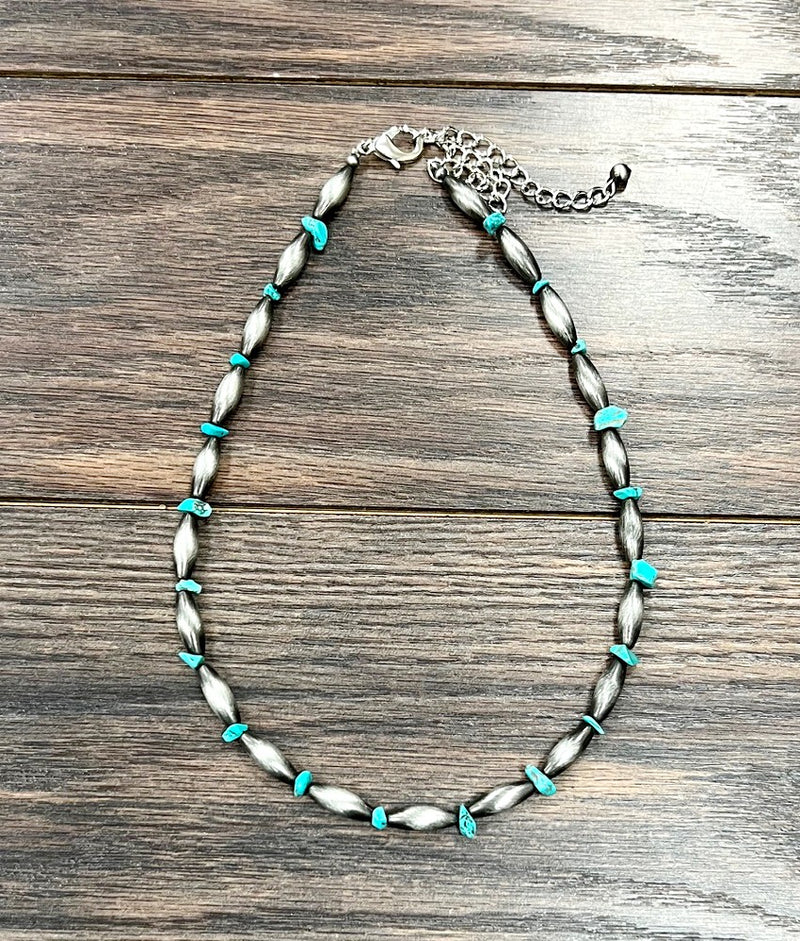 Women's Isac 18" Elongated Western Bead Necklace