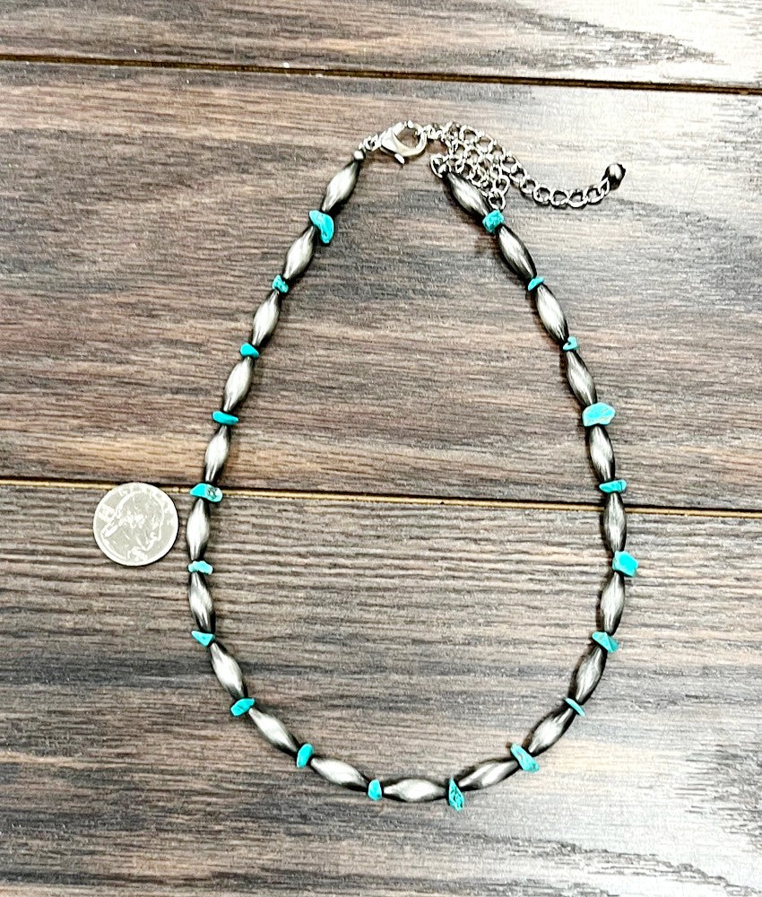 Women's Isac 18" Elongated Western Bead Necklace
