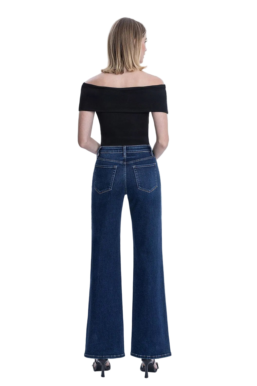 Vervet Women's High Rise Dark Wash Vintage Flare Jeans 