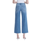 Women's Flying Monkey High Rise Raw Hem Crop Slim Wide Leg Jeans F6046