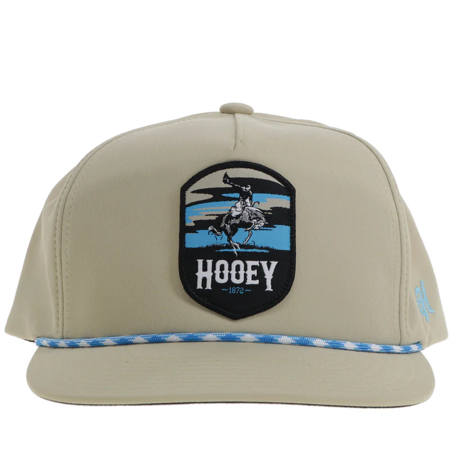 Men's Hooey "Cheyenne" Tan Hat With Blue and Black Patch 2444T-TN - Crazy House Western Wear