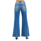 Women's Risen Mid Rise Wide Leg Jeans With Flared Look PWF21447