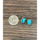 Women's Isac 12mm Drop Turquoise Stud Earrings 726452