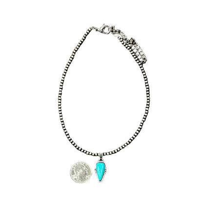 Women's Isac Handmade Navajo Arrowhead Turquoise Necklace 