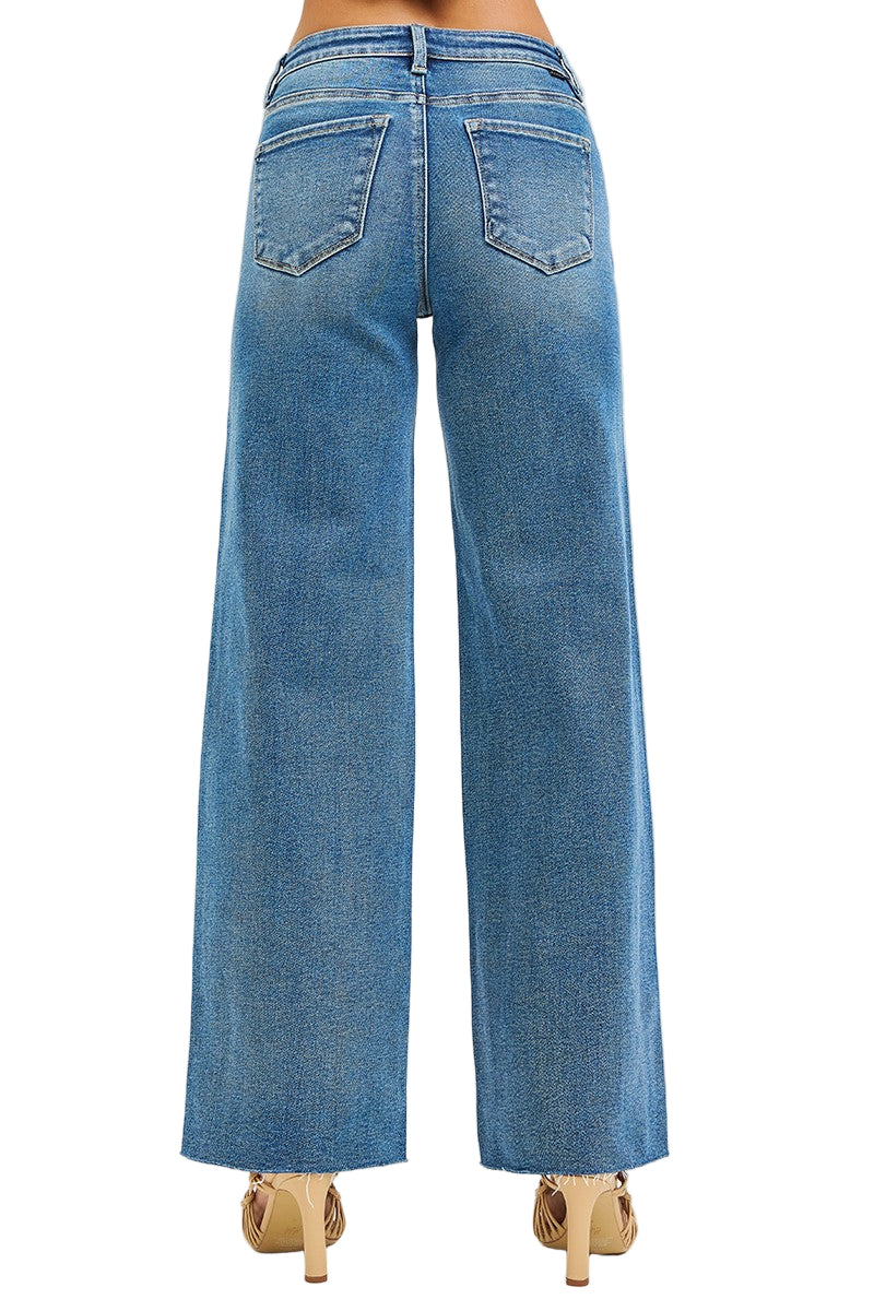 Women's Risen High Rise Wide Leg Jeans PW21600