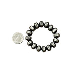 Women's Isac Handmade 12mm Polish Navajo Bead Stretch Bracelet 