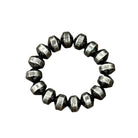 Women's Isac Handmade 12mm Polish Navajo Bead Stretch Bracelet 
