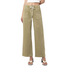 Women's Vervet High Rise Elastic Drawstring Wb Baggy Wide Jeans V3798HRB