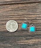 Women's Isac 8mm Square Stone Earrings 726466