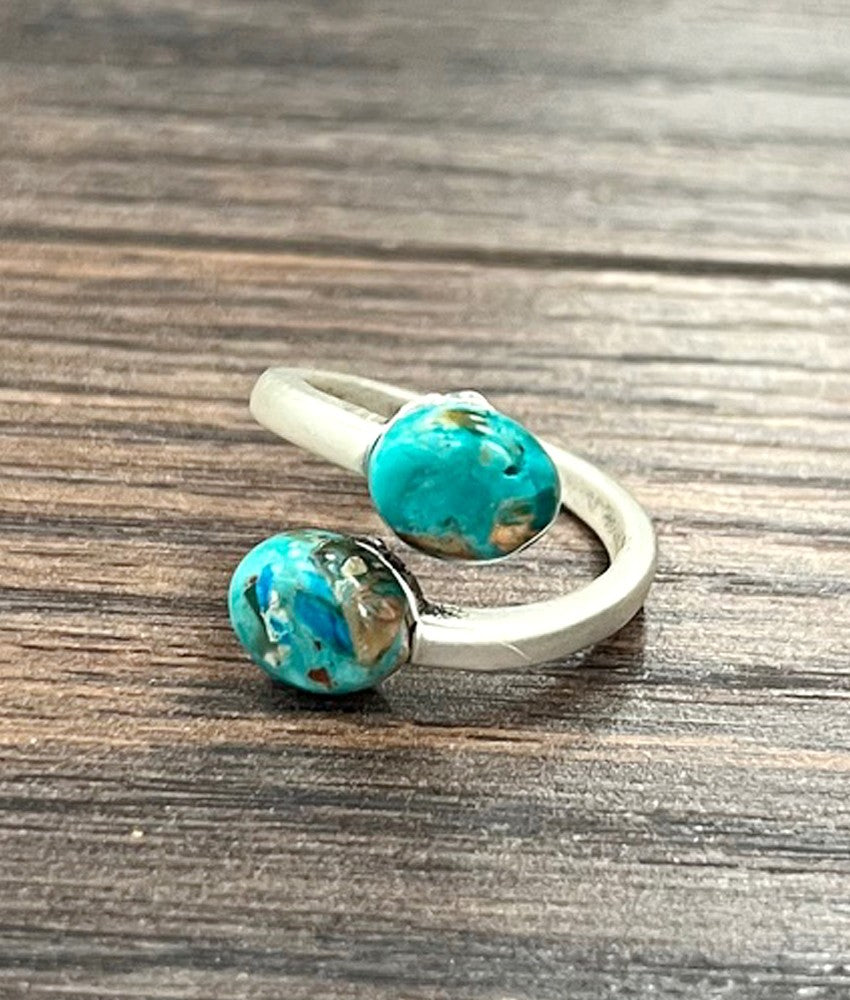 Women's Isac 10mm Side-oval Gemstone, Brass Adjustable Ring 750565