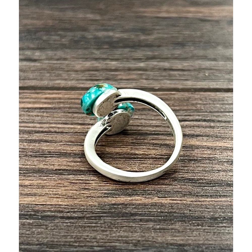 Women's Isac 10mm Side-oval Gemstone, Brass Adjustable Ring 750565