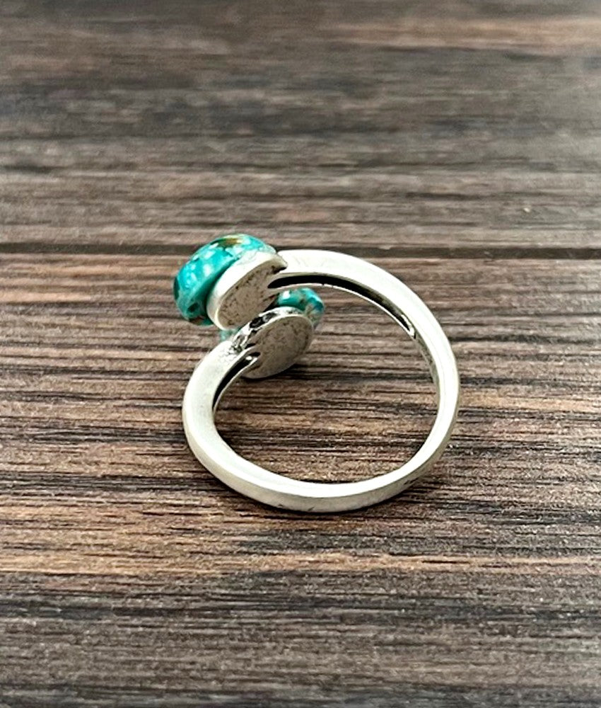 Women's Isac 10mm Side-oval Gemstone, Brass Adjustable Ring 750565