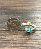 Women's Isac 12mm Drop Gemstone, Brass Adjustable Rings 750567