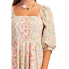 Women's Rose Mixed Floral Midi Dress TE1701