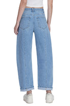 Women's Flying Monkey Super High Rise Patch Pocket Cuffed Barrel Jeans F9134