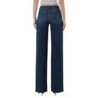 Women's Flying Monkey Mid Rise Full Length Dark Wash Wide Leg Jeans F6334