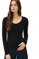 Be Cool Women's Soft Jersey U Neck Long Sleeve Shirt 
