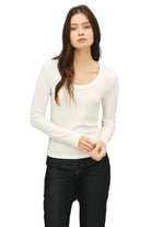 Be Cool Women's Soft Jersey U Neck Long Sleeve Shirt 