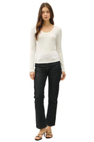 Be Cool Women's Soft Jersey U Neck Long Sleeve Shirt 