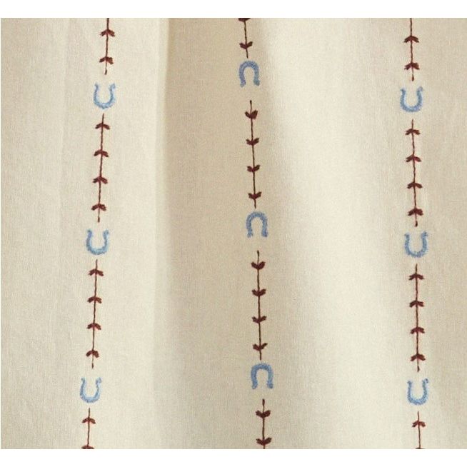 Women's Horseshoe Embroidered Fitted Shirt Blouse SDT6477