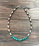 Women's Isac Handmade 15" Elongated Navajo Gemstone Necklace 739660