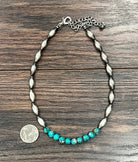 Women's Isac Handmade 15" Elongated Navajo Gemstone Necklace 739660