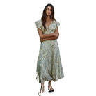 Women's By Together Ivory Green Sereia Floral Top L9353T1
