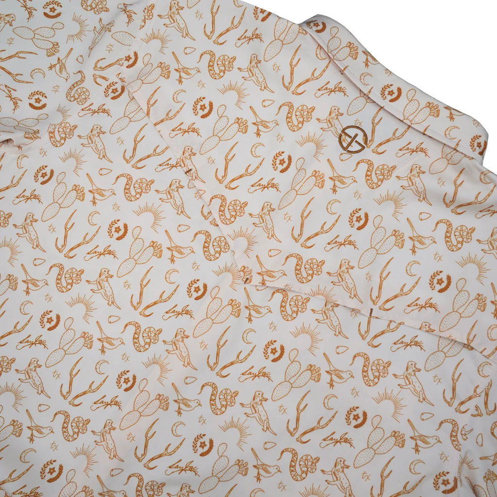 SanJac Boy's Short Sleeve Performance Pearl Snap YTH-SS-TXSUN