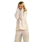 Women's Pastel Floral Textured Quarter Zip VT72523