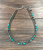 Isac Handmade 16" Navajo Oval Gemstone Necklace 739662