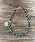 Isac Handmade 16" Navajo Oval Gemstone Necklace 739662