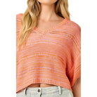 Women's Mystree Sun Blush Melange Relaxed Pullover Sweater 60550