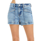 Women's Risen Slouchy Eyelet String Detail Shorts RDS6426