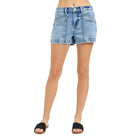 Women's Risen Slouchy Eyelet String Detail Shorts RDS6426